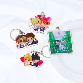 

Bangtan Boys Keychain Vmin V JIMIN Key Holder Glisten Acrylic Double Sided Keyring Pendant Accessories Jewelry Gift Men Women
