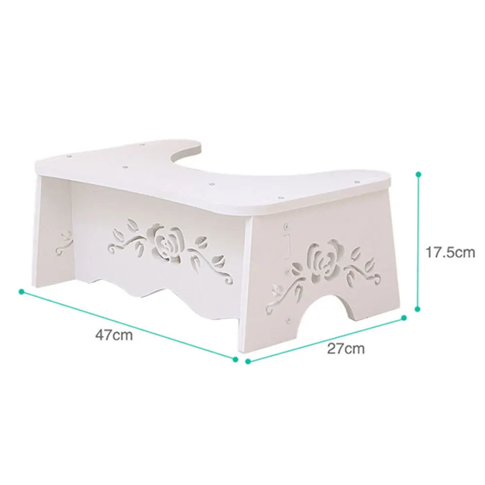 Wooden Portable Non-slip Toilet Stool Bench Aid Step Foot Stool Potty Anti-constipation Bathroom fo