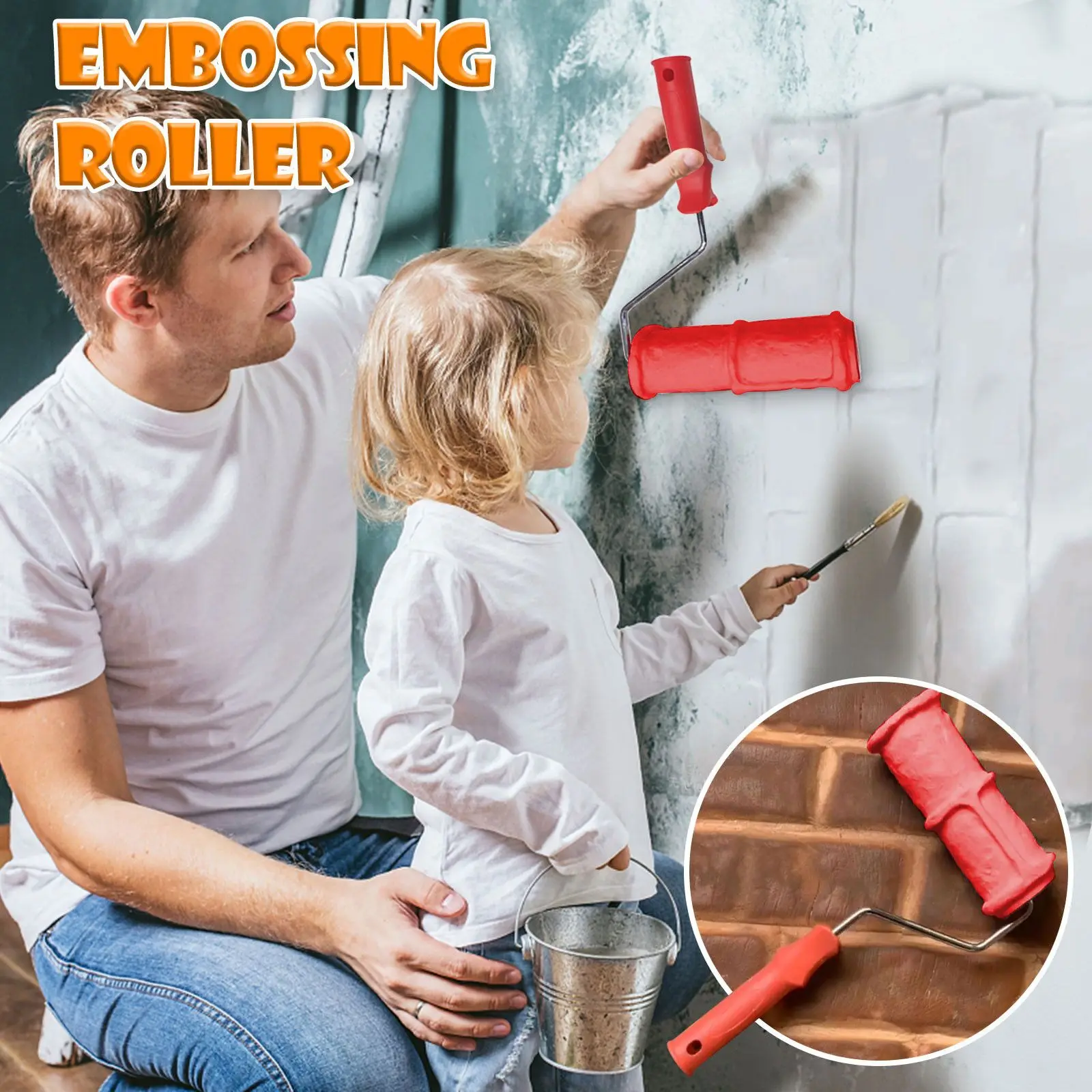 Rodillo de pintura que ayuda a esgrima de pintura, postes y esquinas, rollo de pintura Dual, modelo, rodillo de pintura con alivia la decoración de la pared, herramientas de pintura