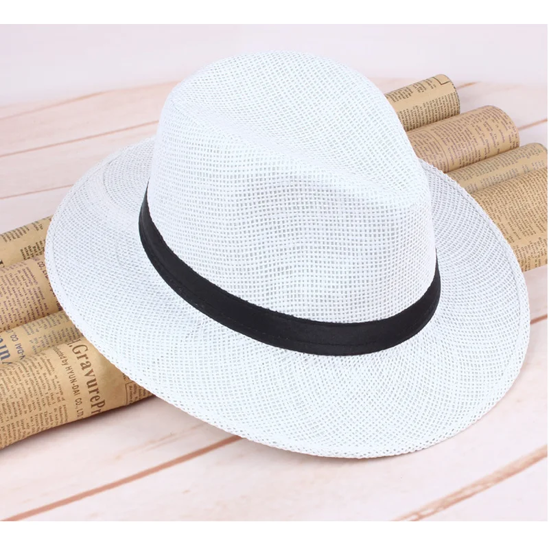 

New Fashion Panama Hat Summer Sun Hats for Women Man Beach Straw Hat For Men UV Protection Cap Chapeau Femme 2020