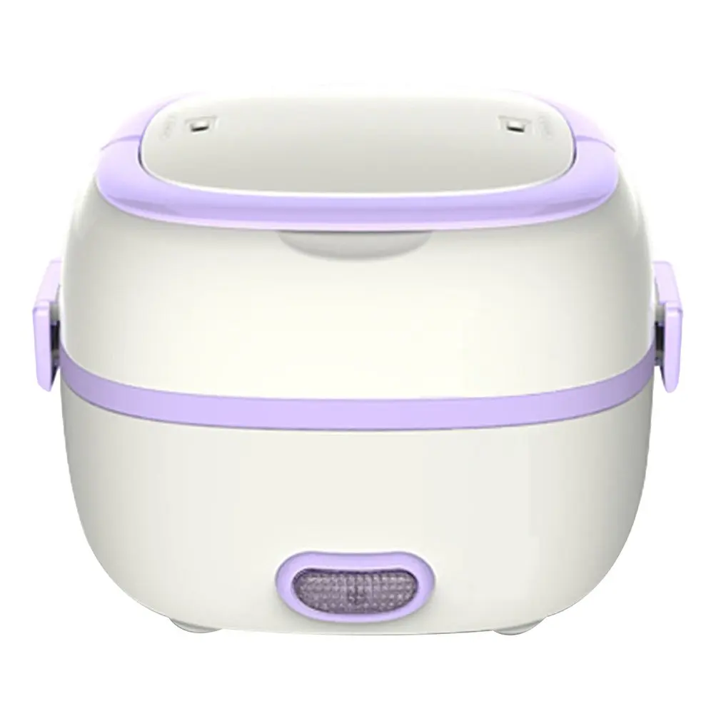 purple 1 л Многофункциональный Электрический Ланч-бокс 110/220 В/автомобиль ЕС/США вилка пищевой мини-контейнер для еды подогреватель пищи для комплектов посуды - Цвет: purple