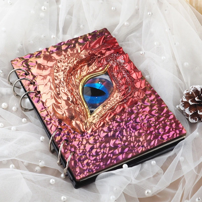 

Крышка блокнота A0NF Dragon Eye из эпоксидной смолы, литье, форма «сделай сам», силиконовая книга, оболочка, зеркальный кожаный чехол, форма, кольца, бумага для заправки