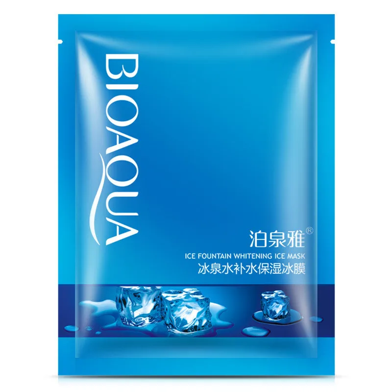 

10Pcs BIOAQUA Ice Fountain Face Mask Whitening Cool Hydrating Moisturizing Oil Control Koreas Face Mask Repair Facial Skin Care