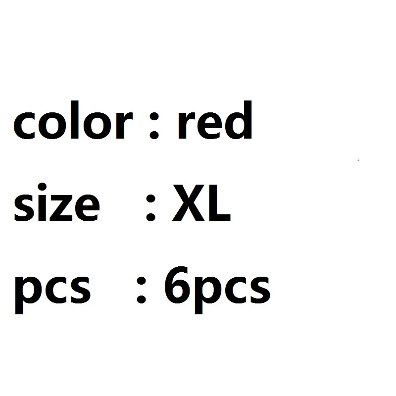 red XXL 6pc Женский период девушки женское нижнее белье короткие трусики для VIP лак для ногтей - Цвет: red XXL 6pc
