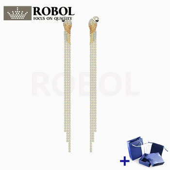 

Original SWA TROPICAL PARROT Earrings with Original Engraved Woman Jewelry Gift Fashion Luxury Jewelry Free Shipping Wholesale