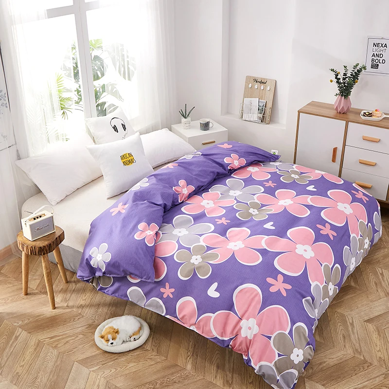 58 1pc 100%Polyester Simple Urban Style Colorful Printed Duvet Cover