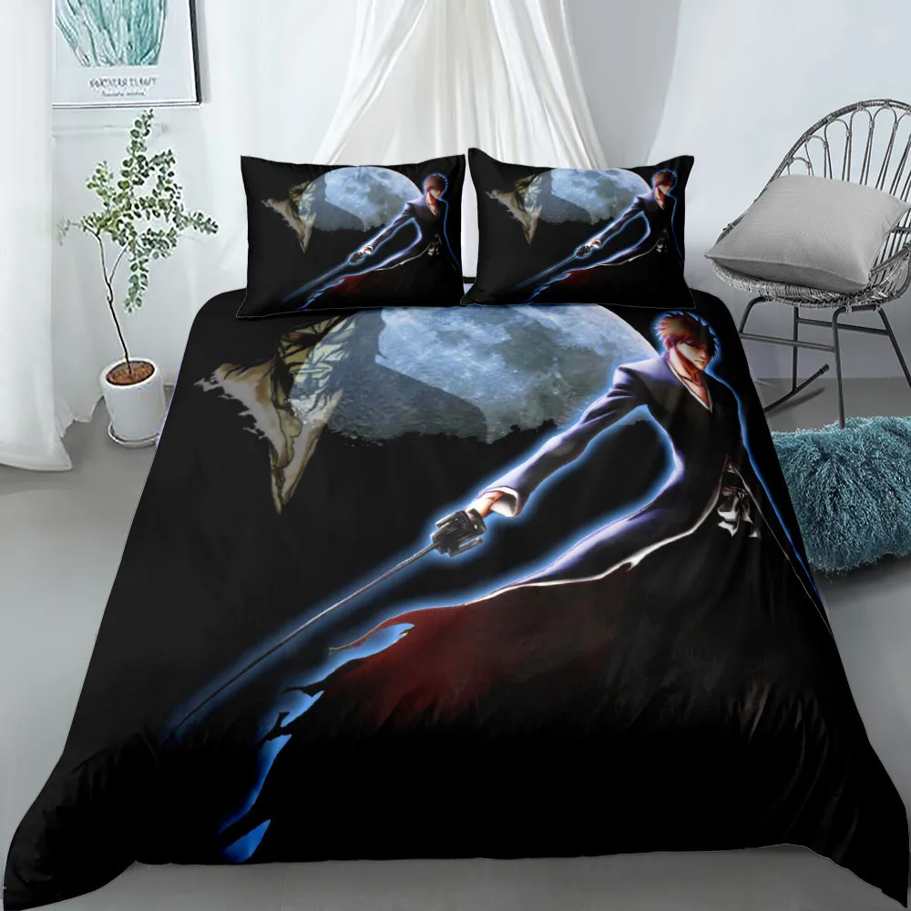 Anime bleach Children Bedding Set King Queen Double Full Twin Single Size Bed Linen Set 3