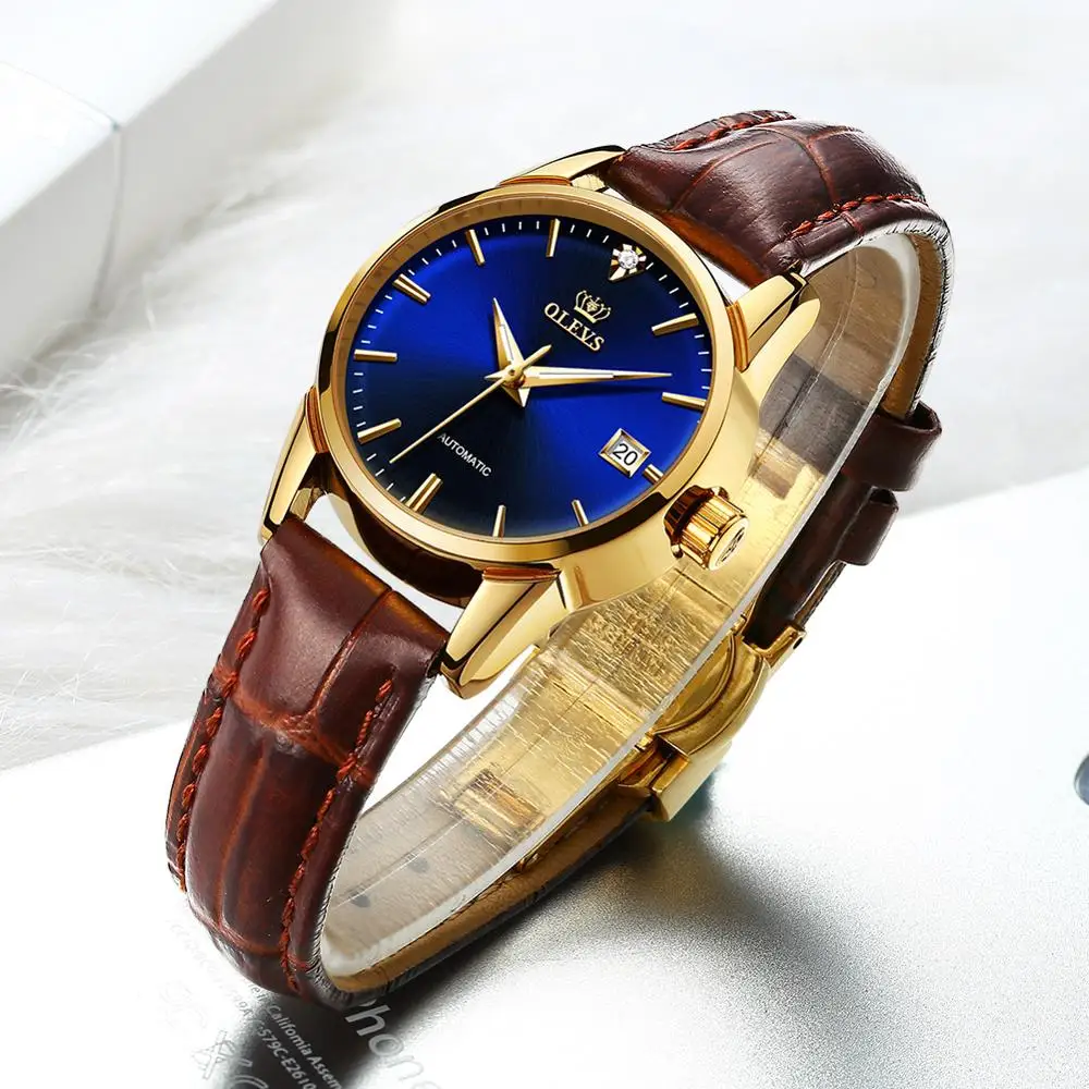 

Women's automatic mechanical wristwatch with calendar ladies business casual style luminous brand luxury female clock