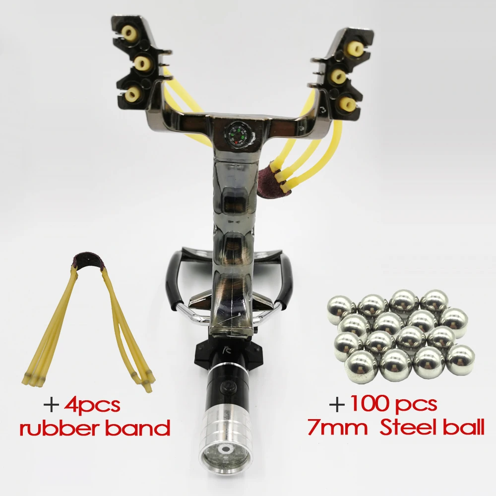 Рогатка полуавтоматическая рогатка Мощная рогатка c резиновой лентой охотничья катапульта рыболовная рогатка для охоты на открытом воздухе - Цвет: Overvalue Set F