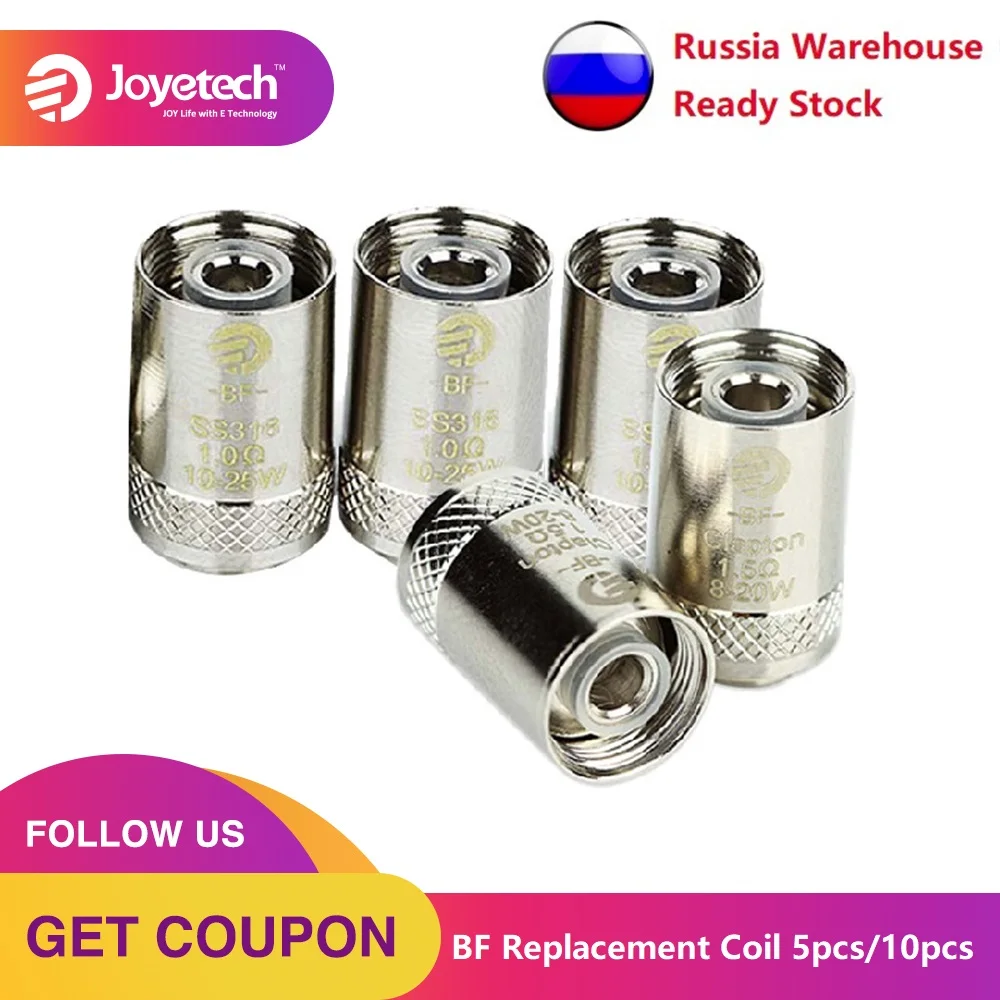Сменная катушка Joyetech BF оригинальная SS316 0 5/0 6/1 Ом Ni 2 Clapton 1 5 для CUBIS/ EGO AIO/ Cuboid Mini 10 шт.