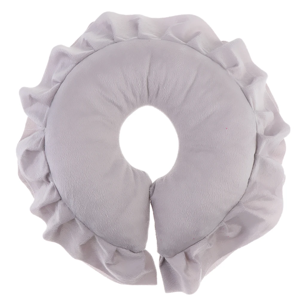 Silver Gray Soft SPA Massage Cloth Face Relax Cradle Cushion Pillow Pad Beauty Care Tool,Easy to Clean & Reusable