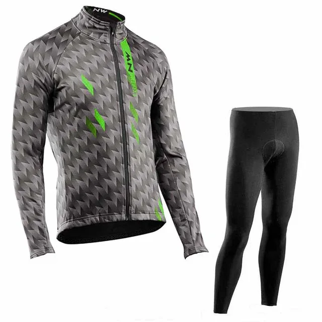NW new Cycling Jersey long sleeve set mountain bike Cycling Clothing set Spring Autumn Clothing Ropa Ciclismo Hombre C25 - Цвет: 6
