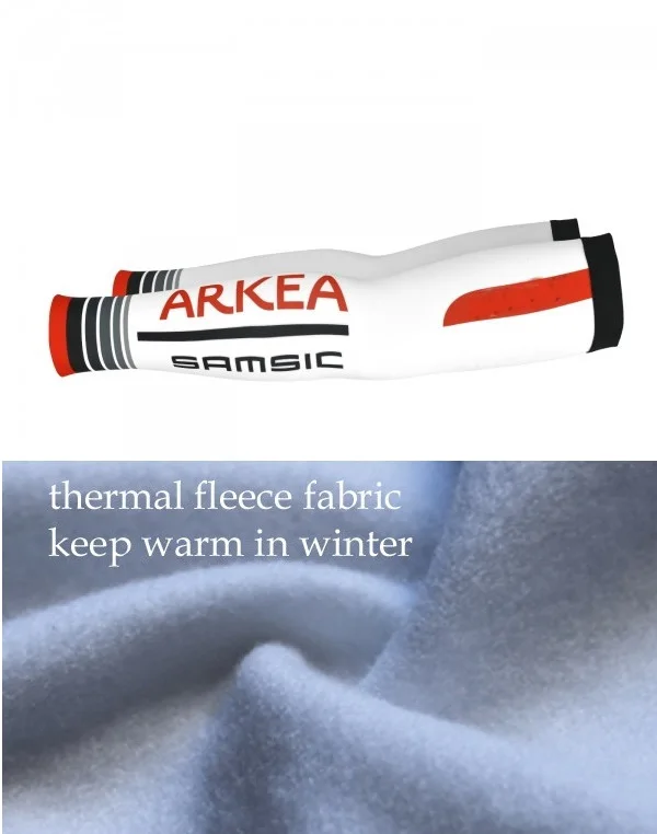 

WINTER FLEECE THERMAL 2019 ARKEA SAMSIC TEAM CYCLING JERSEY ARM WARMERS SUN UV PROTECTION ONE PAIR SZIE XS-4XL