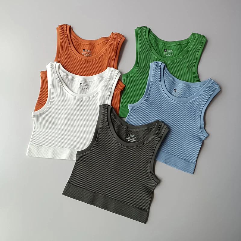 Yoga Vest Sports Vest Crop Fitness Running Short Seamless yoga top yoga shirt sports shirt sports tank For Women Yoga