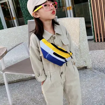 

New Fashion Waist Packs Delicate Texture Cute Casual Fanny Waist Pack Kids Hit Color Shoulder Crossbody Bags Money Pouch