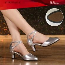 Серебристые, черные Сатиновые туфли для латинских танцев; женские Стразы; Обувь для бальных танцев; обувь для сальсы; сандалии для вечеринок; обувь на высоком каблуке 3,5/5,5 см