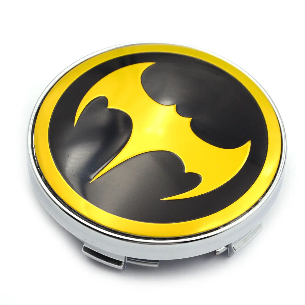 11 видов специальный логт 4 шт./партия 60 мм эмблема из сплава автомобиля Щепка ступицы колеса колпачки авто рулевой знак универсальные чехлы - Цвет: Yellow Batman