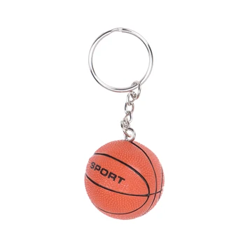 

Basketball Keychain Creative Key Rings Bag Hanging Ornament Ball Game Fan Souvenir (Basketball, Grain Surface)