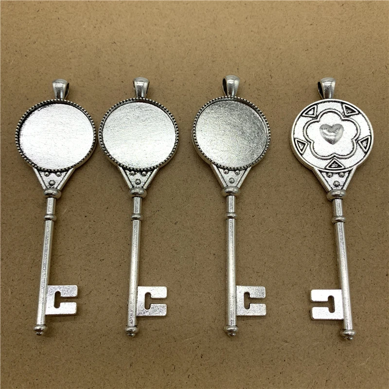

2Pcs 25mm Alloy Cabochon Settings Glass Cabochon Metal Cameo Base Setting For Jewelry Making Pendant Bracelet Accessory YXT3043