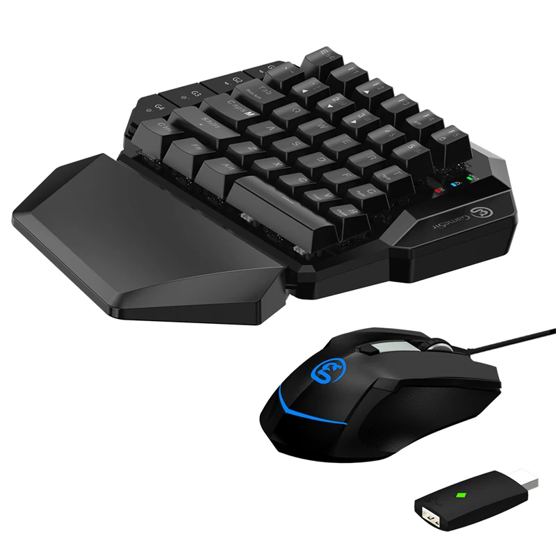  GameSir VX Single Hand 2.4G Wireless Bluetooth Gaming Keyboard with Adjustable DPI Wired Mouse For 