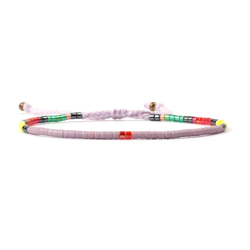 11 разноцветных бусин Miyuki браслет для женщин ручной работы настраиваемый Шарм Бохо этнические ювелирные изделия ручной работы жемчуг ропехаин Pulseras