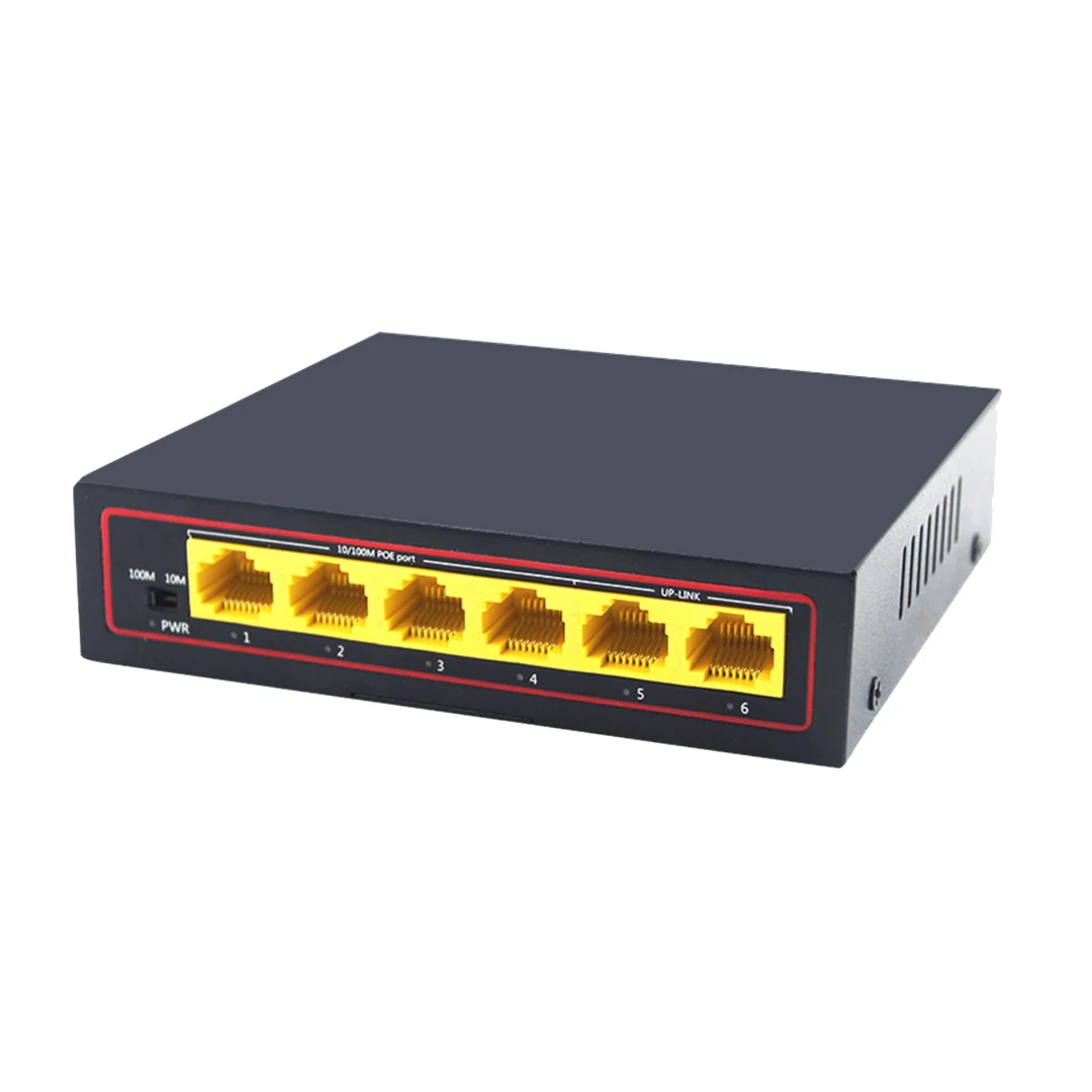 48 В POE коммутатор Ethernet 6 16 сетевые порты 10/100 Мбит/с порты ...