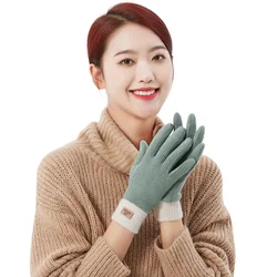 2021 New Womens Winter Gloves Touch Screen Plus Velvet Warm Cold Gloves Outdoor Sports Cycling Driving Self-Heating Womens Glove