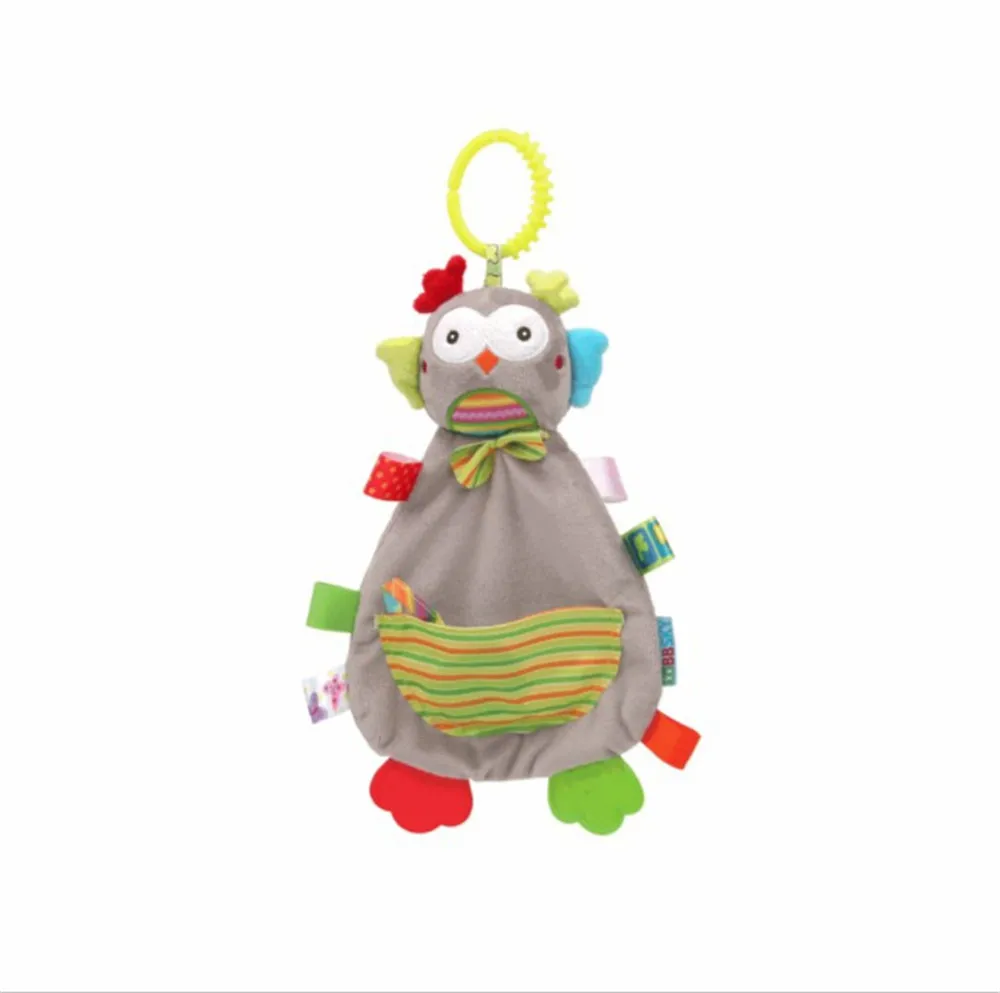 F Dropship Baby Teether Nursery Hand Towel Baby bath towel Toddler Soft Plush Cartoon Animal Wipe Hanging Comforting Towel - Цвет: F