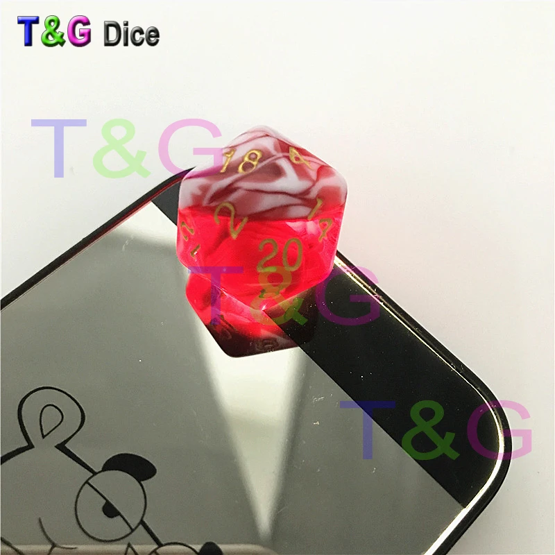 Transparent Yellow & White Color Dice D4 D20 For dnd RPG Playing Game toy|colored dice|dice colorwhite dice |