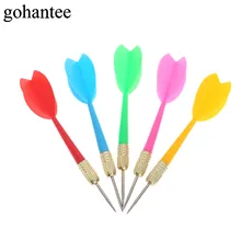 15 шт. 6 г Стальной Наконечник иглы точечные дротики 5 цветов/5 комплектов с железным медным покрытием ствол и ПВХ вал и хорошие полеты метание