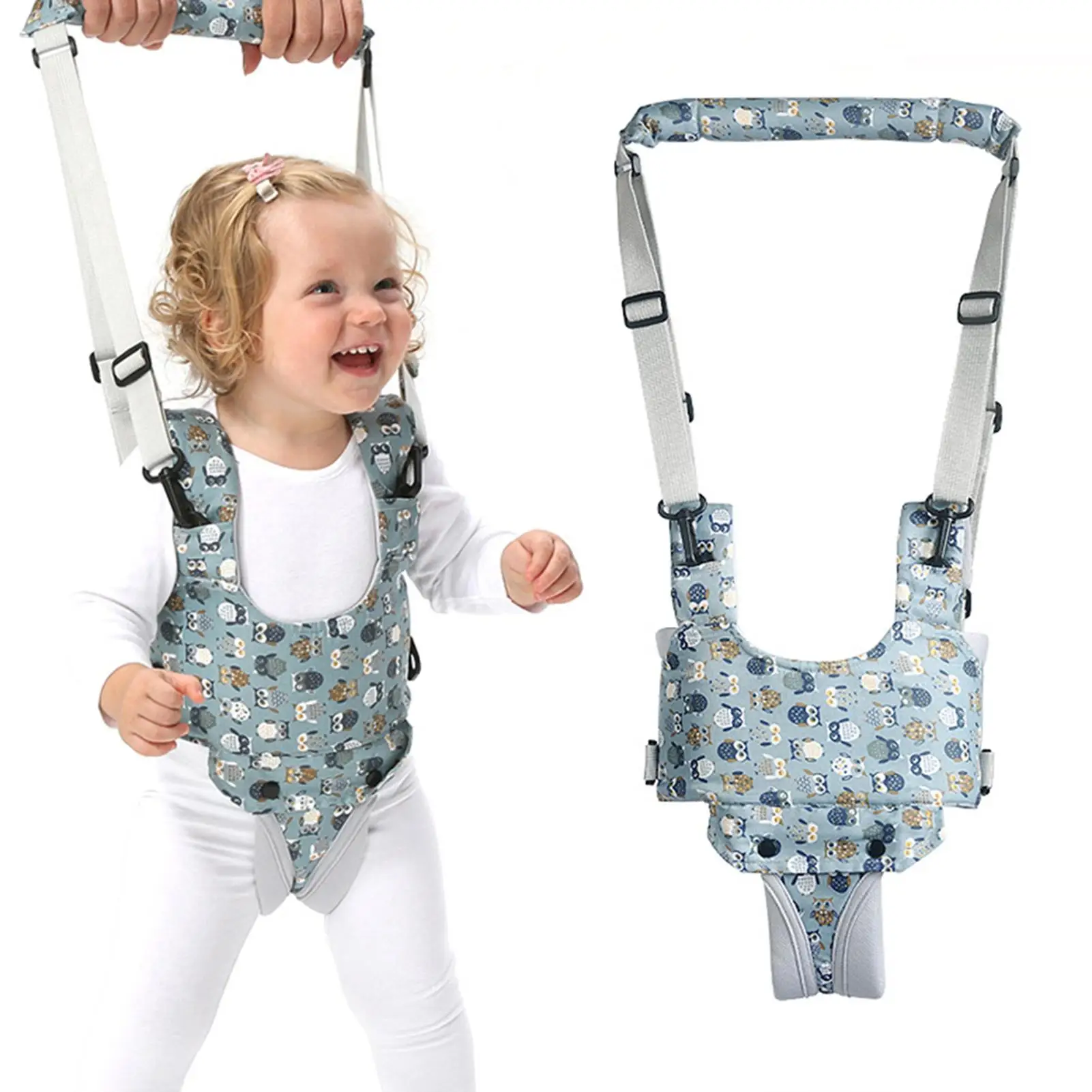 

Owl Pattern Adjustable Waist Support Anti-Fall Baby Walker Seat Belt Hand Strap