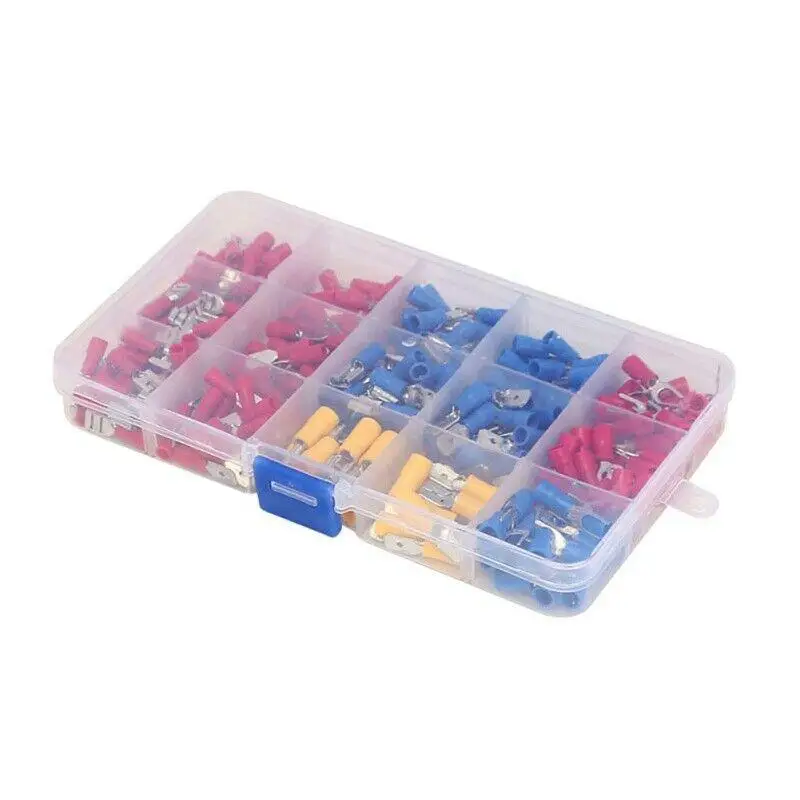 280 шт набор изолированных обжимных клемм, стыковый Электрический провод холодного давления, набор клемм красного, синего, желтого цвета с коробкой