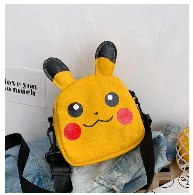 Sac à bandoulière Pokemon avec chaîne en métal épais, sac à épaule Pikachu  en toile pour fille et garçon, bonne qualité - AliExpress