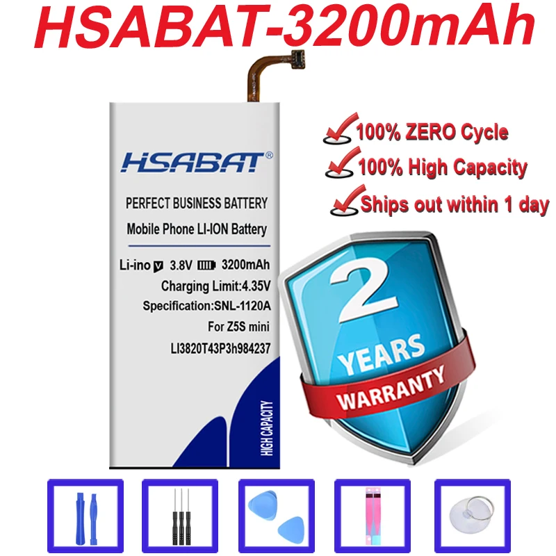 HSABAT 3200mAh LI3820T43P3h984237 Phone Battery Use for ZTE Nubia Z5S Mini NX403A | Мобильные телефоны и аксессуары