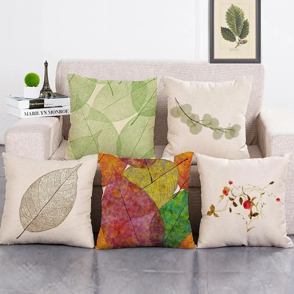 

45*45 cm Cotton Linen Pillow Case Sofa Seat Bedroom Living Room Cushion Cover Simple Square Home Decorative Pillowcases