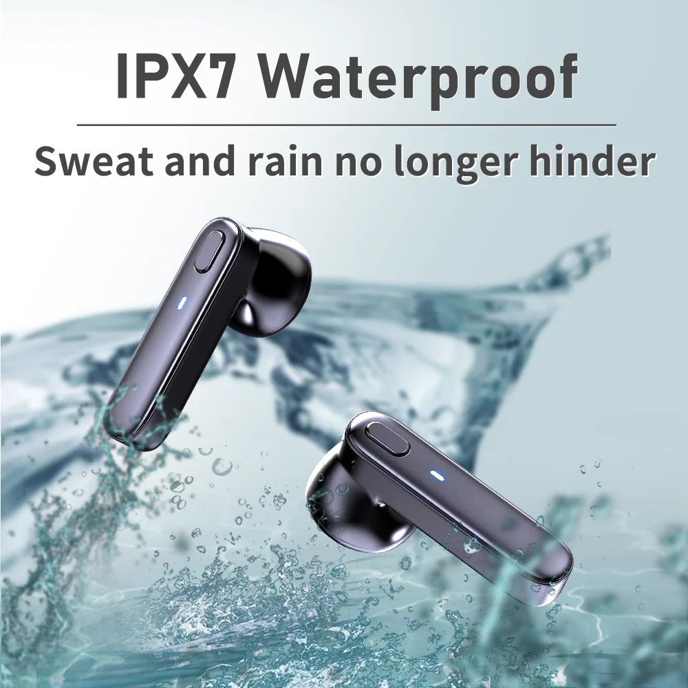 Latest R20 TWS Earphones Bluetooth Wireless Headset Waterproof Noise Cancel Deep Bass Earbuds Sport with Microphone Andoir Ios