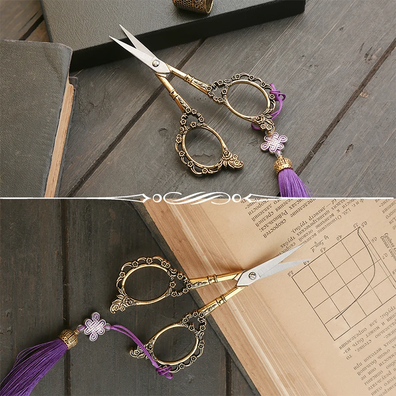 SHWAKK Embroidery Scissors Stainless Steel Sharp Stork Scissors for Sewing Crafting Art Work Threading Needlework DIY Tools