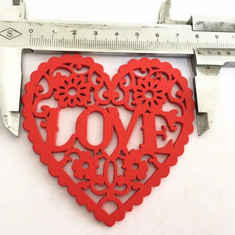 10 10 шт./упак. Сделай Сам надпись Love Сердце Творческие деревянные ложки Рождественская елка кулон украшения дома подарок аксессуары рождественские украшения резные