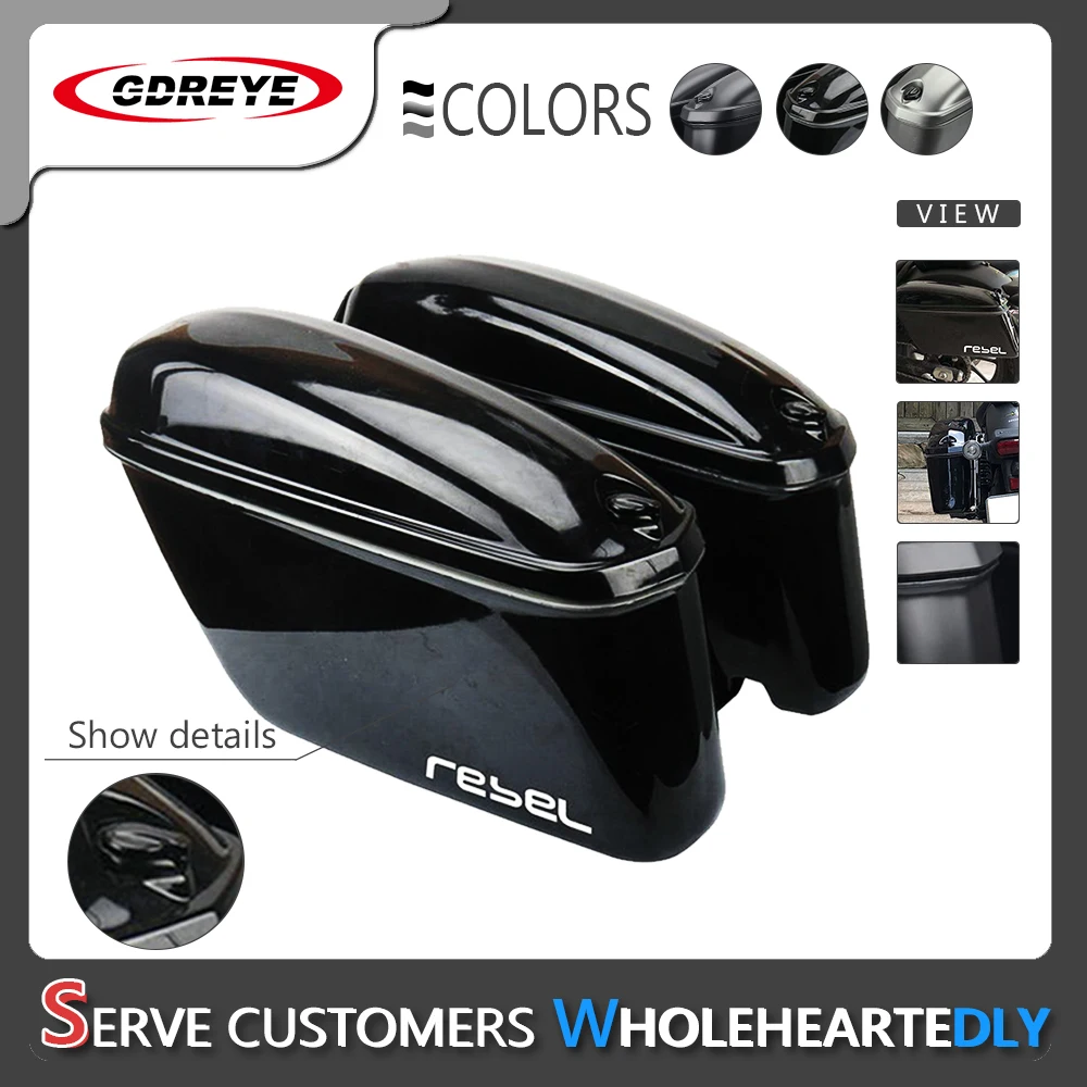 For HONDA REBEL500 300 CMX500 CMX300 2017-2021 Motorcycle Panniers Saddlebag Top Case Box Orignal Style Side |