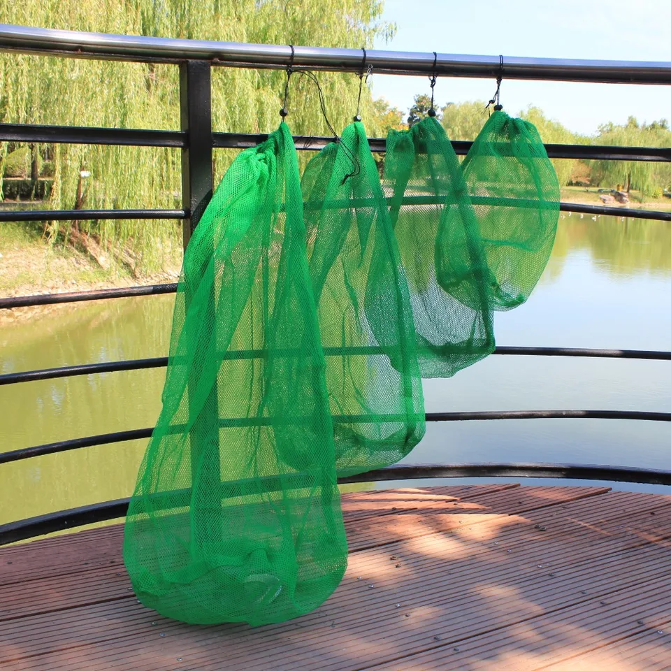 Thickening small grid nets live fish nets bag Mesh bag Children's