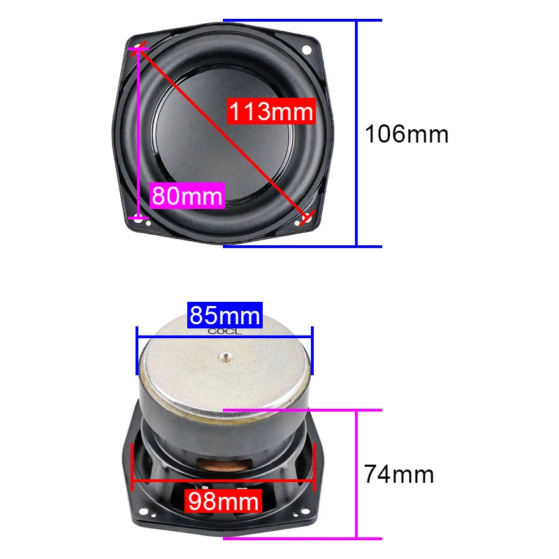 Ghxamp-subwoofer de Altifalante High End Mid Bass Jbl Boombox Baixa Frequência Curso Longo 106 mm 4ohm 40w 1pc - Image 3