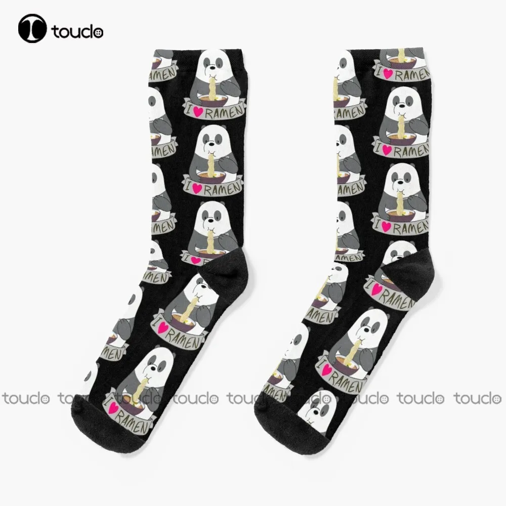 

Panda Ramen Socks Workout Socks Men Christmas New Year Gift 360° Digital Print Personalized Custom Unisex Adult Teen Youth Socks