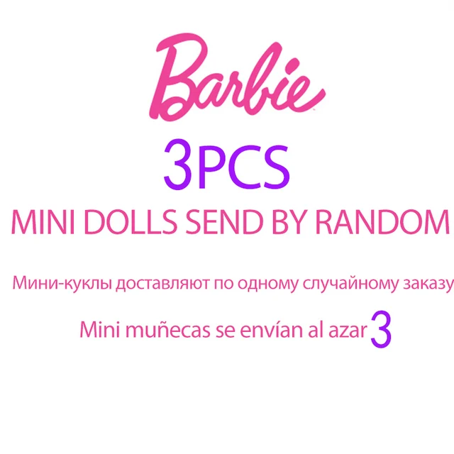 Barbie Doll Pocket Small Girl's Toy Fashion Baby Puppy Doll Collect Clothes Accessories Lovely Barbie Brinquedos For Girl DVT52 DVT52-3PCS
