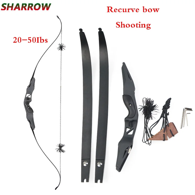 

60 Inch Archery Recurve Bow Set 20-50Ibs For Outdoor Hunting Shooting Accessories