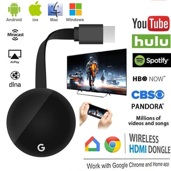 

5G WiFi Wireless Display Dongle TV Stick Full 1080P Chromecast HDMI Miracast DLNA TV Cast Display IOS/Android Chrome Google Home
