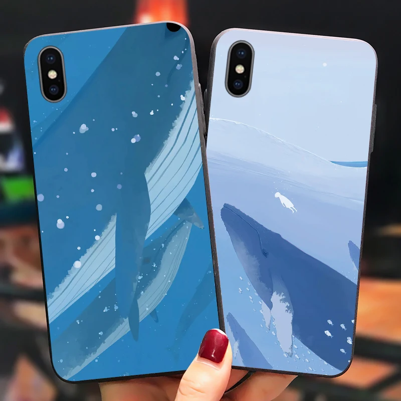 Чехол для телефона whale fish OPPO Reno 2 Z A37 A83 A75 A77 A57 A53 A33 A59 F3 F7 A1 A3 A1K A5 A9 2020 матовый чехол из