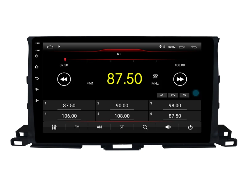 Автомобильный Android 9,0 плеер для Toyota HIGHLANDER магнитофон 4G Lte sim карта радио с Bluetooth и GPS головное устройство 2.5D ips экран