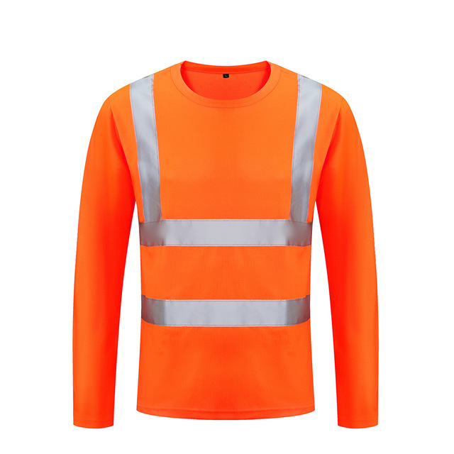 Reflective Shirts High Visibility Working T-shirt with Reflection Tapes Road Traffic Construction Security Tops Workwear