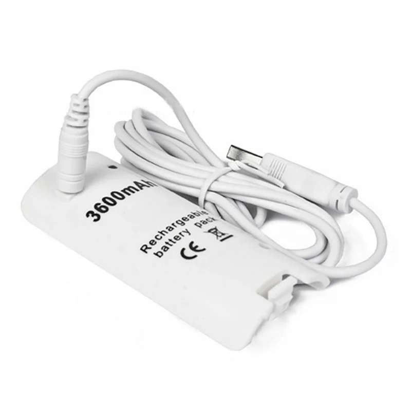 3600mAh аккумуляторная батарея с usb-кабелем для зарядки для nintendo wii контроллер геймпад высокой емкости внешних батарей