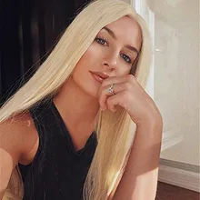 Причудливые W длинные прямые 613# светлые парики фронта шнурка синтетический парик для женщин натуральная средняя часть термостойкие дышащие волосы